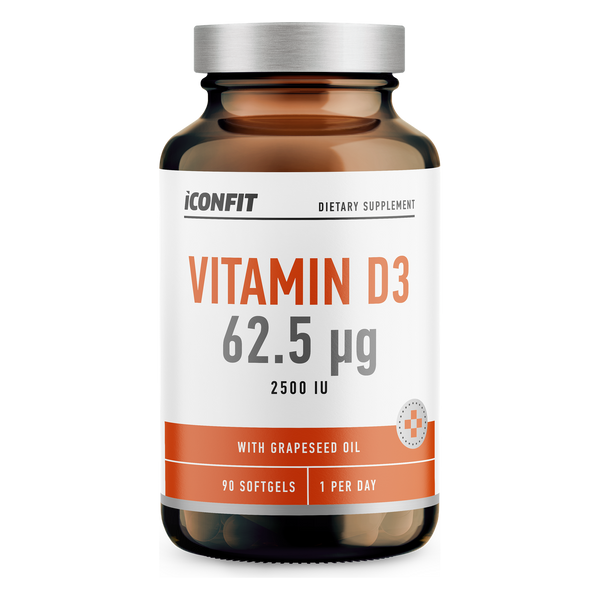 ICONFIT D3 vitaminas 2500 IU (62,5 µg, 90 kapsulių)