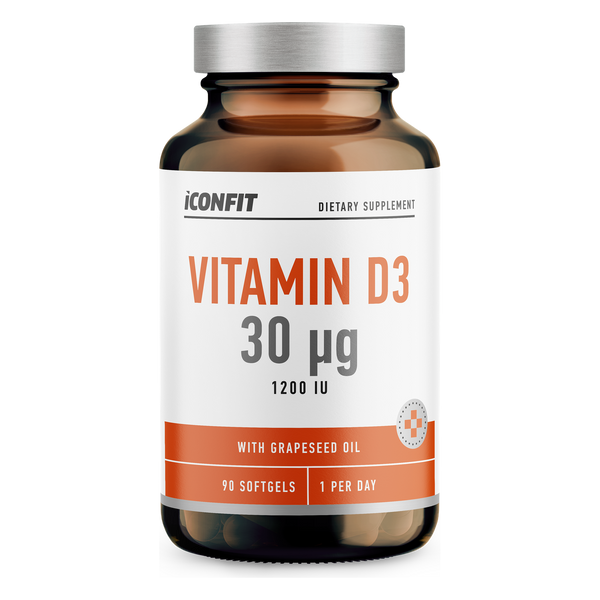 ICONFIT D3 vitaminas 1200 IU (30 µg, 90 kapsulių)